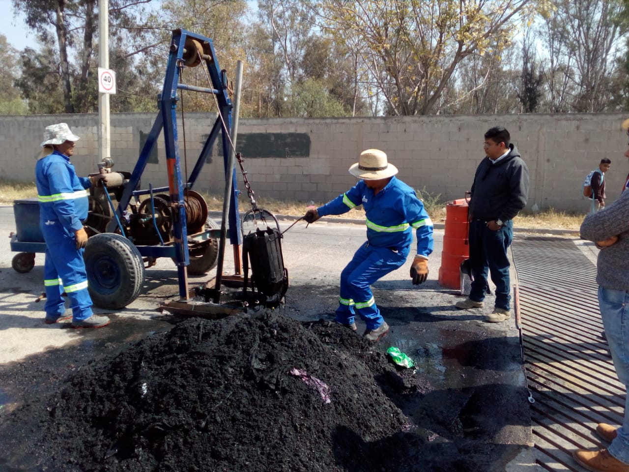 Limpieza con malacates