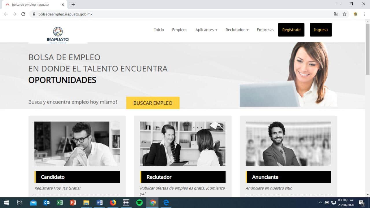 Página de Bolsa de Empleo Irapuato (1)