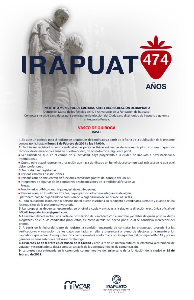 CONVOCATORIA VASCO DE QUIROGA