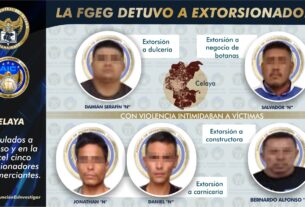 Captura la FGEG a cinco sujetos que extorsionaban a comerciantes en Celaya. 4