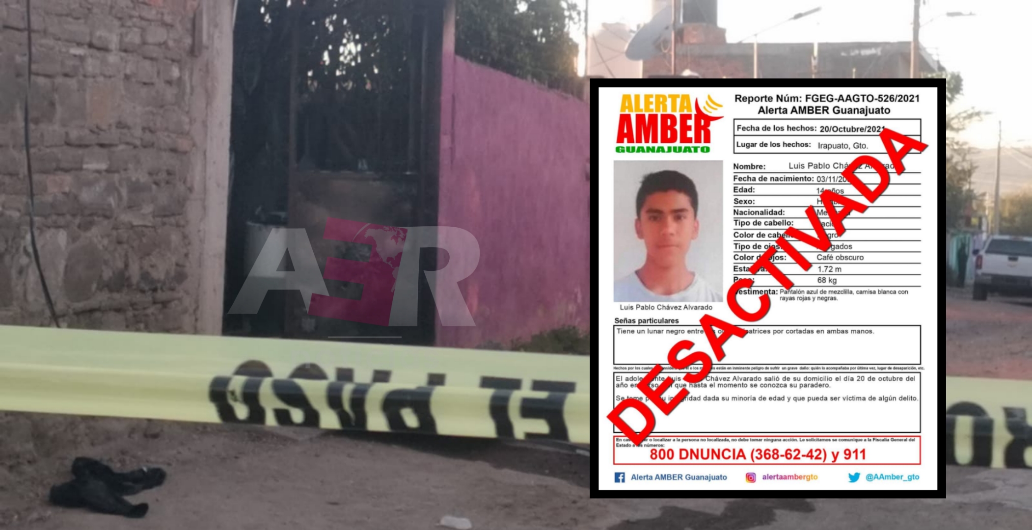 Desactivan Alerta AMBER de menor sustraído por comando armado en San Roque 1