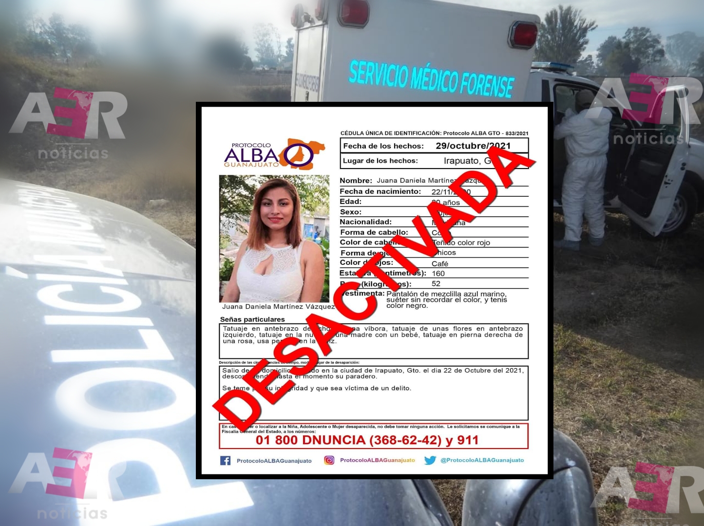 Desactivan Protocolo ALBA de la joven Juana Daniela, es localizada sin vida. 1