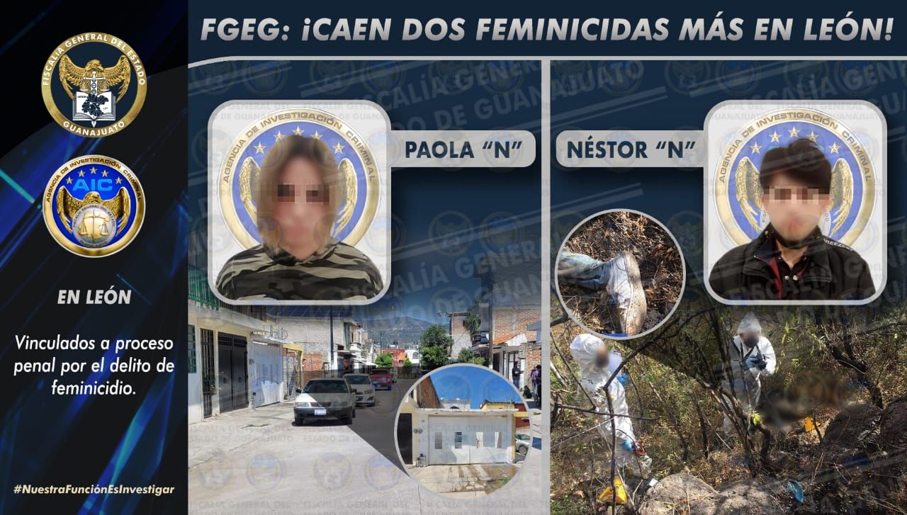 La FGE esclarece simultáneamente dos feminicidios ocurridos en León. 1