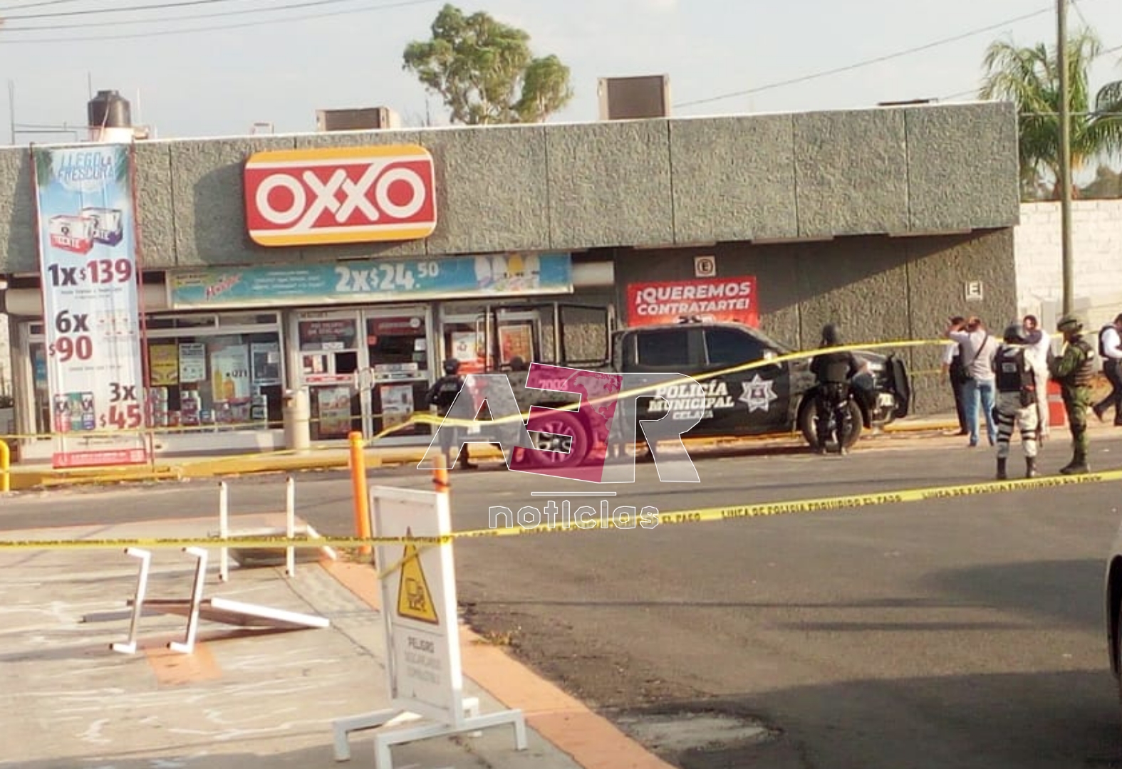 Matan a dos empleadas de un Oxxo en entronque a Rincón de Tamayo, Celaya. 1